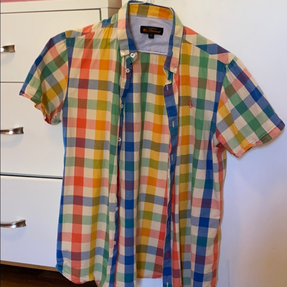 Ben Sherman multi colored short sleeve button up